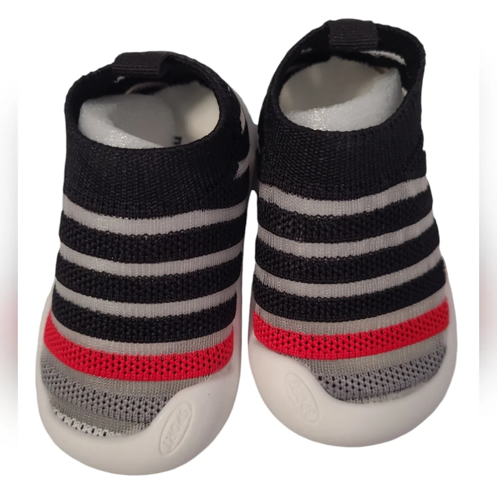 Baby Shoes Boy Girl Infant Striped Sneakers Non Slip First Walkers 9-12 Months